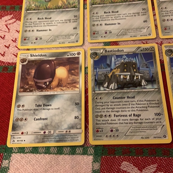 Pokemon TCG Shieldon/Badtiodon/Armor Fossil Trainer Bundle (13 Cards) - Picture 13 of 14